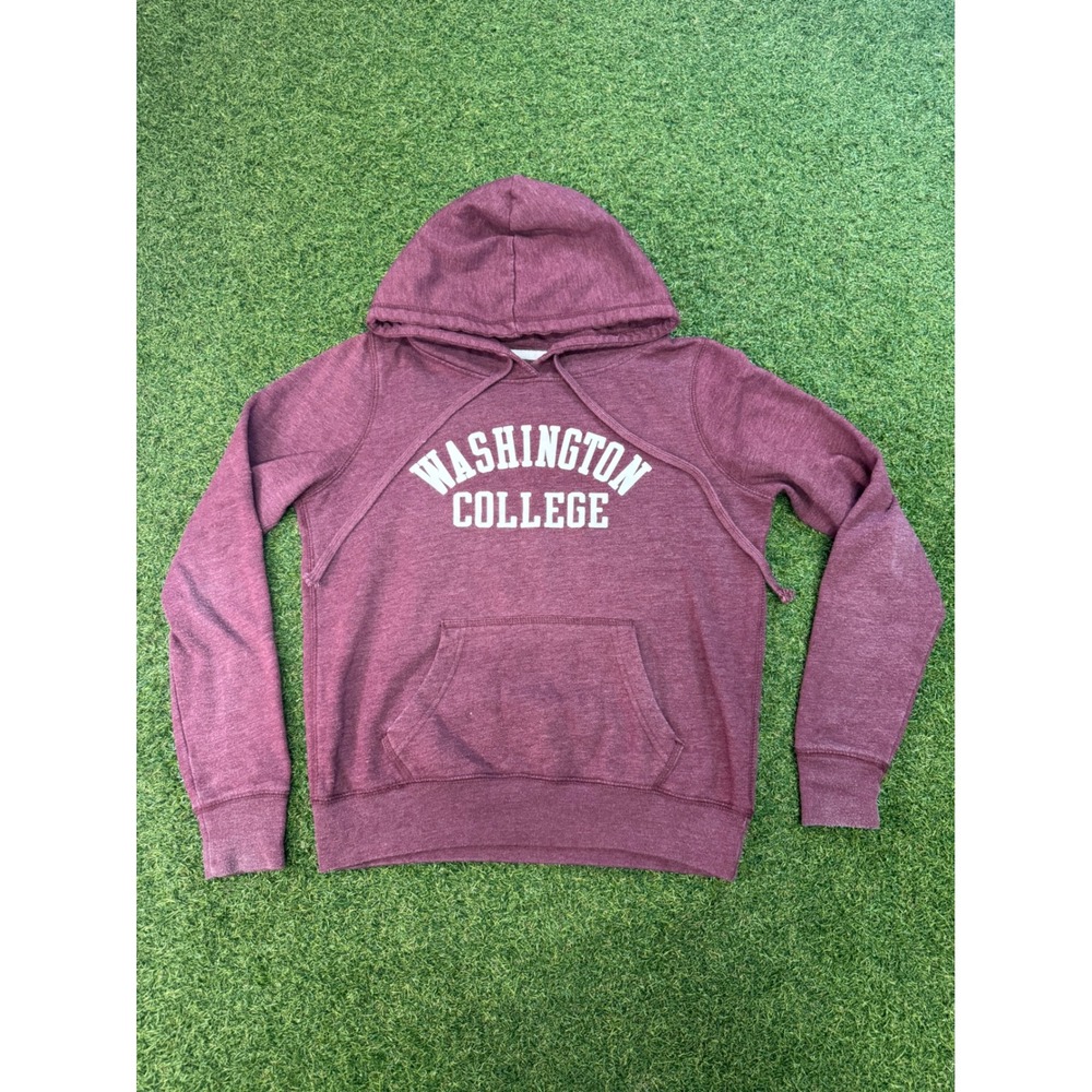 Redshirt Washington College Hoodie Maroon‎ Heathered Pullover Sweatshirt Small